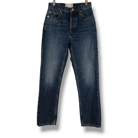 NWOT Everlane The 90s Cheeky Button Fly Straight Leg Ankle Jean Sz. 23x26 Abyss - Picture 2 of 11